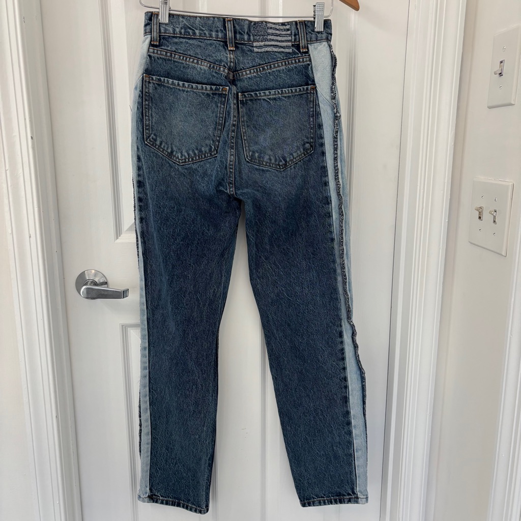 Revice Dna Royal Wash Two-Tone High-Rise Denim Jeans Color Block Unique26